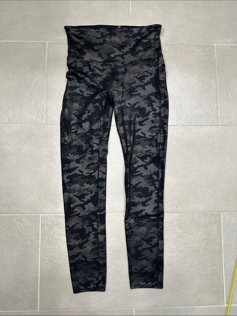 SPANX Black and Gray Camo High-Waist Leggings